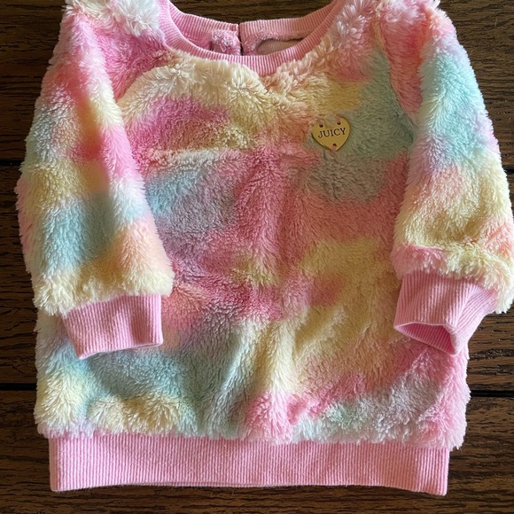 6-9 month pink juicy couture puffer vest and sweater bundle - Picture 2 of 5
